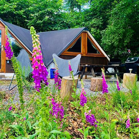 Chalet Tropical Avec Bain A Bulles - In The Woods Gesves Exterior foto